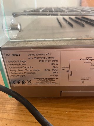 Vitrina Térmica 45L