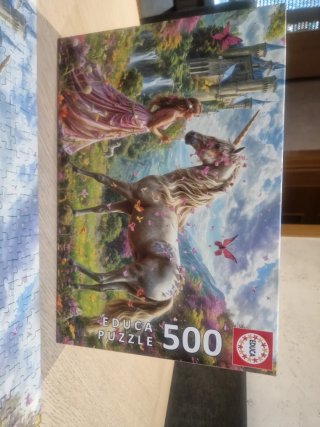 Puzzle Educa 500 Piezas Unicornios Hadas y Maripos