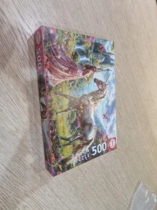 Puzzle Educa 500 Piezas Unicornios Hadas y Maripos