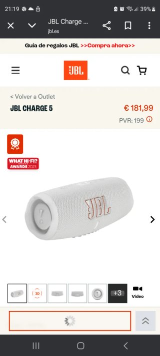 Altavoz JBL Bluetooth Gris y Blanco