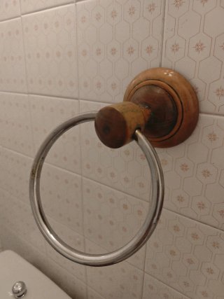 Set de 4 Accesorios Baño Madera y Cerámica