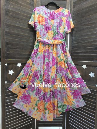 Vestido bajo asimétrico floral  ♡ JAASE * talla M