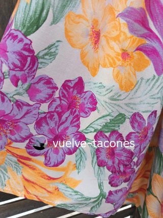 Vestido bajo asimétrico floral  ♡ JAASE * talla M