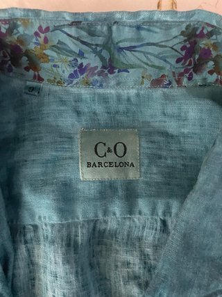 Pack 2 camisas Lino C.O. Barcelona Cuello Italiano