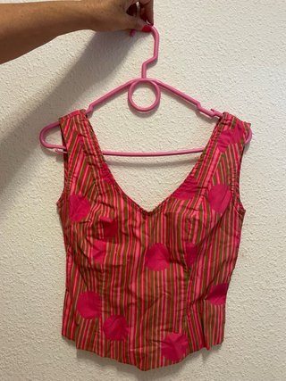 Vestido de flamenca rosa y verde