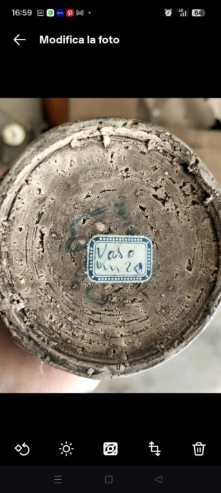Vaso Ceramica San Marino Anni 50 60 Materico Corte