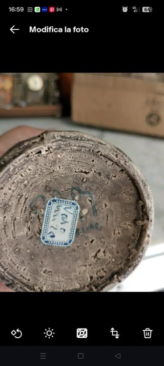 Vaso Ceramica San Marino Anni 50 60 Materico Corte