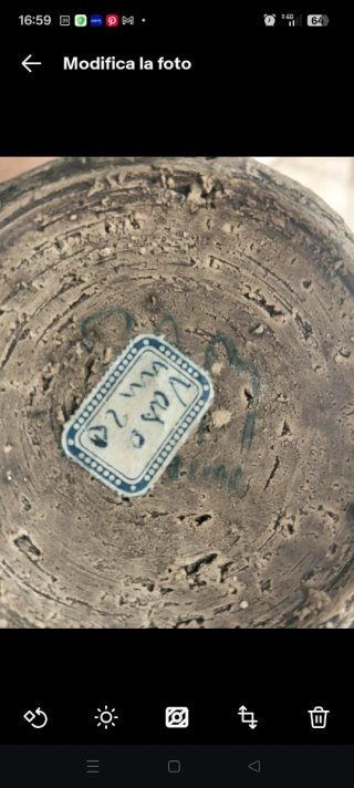 Vaso Ceramica San Marino Anni 50 60 Materico Corte
