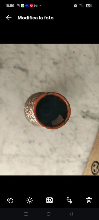 Vaso Ceramica San Marino Anni 50 60 Materico Corte