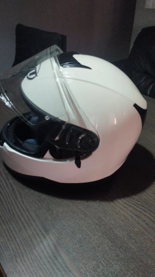 Casco MT Blanco con Gafas Integradas talla s