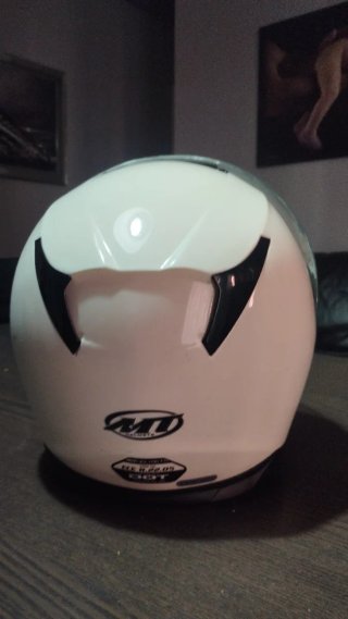 Casco MT Blanco con Gafas Integradas talla s