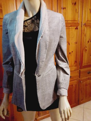 Giacca estiva sportiva donna grigio melange