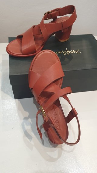 Sandali REBECCA WHITE Pelle Tacco Medio nr 36.