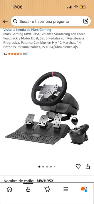 Volante Mars Gaming MWH-RSX PC/ xbox