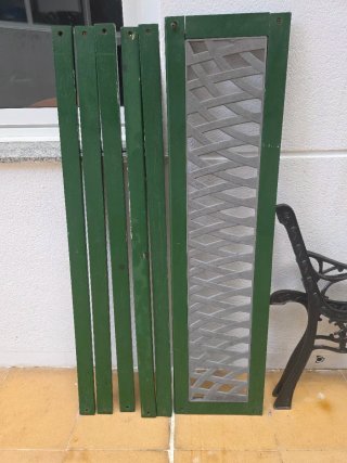 Banco de jardín madera/hierro fundido para restaur
