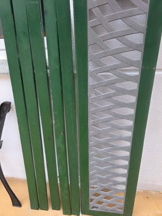 Banco de jardín madera/hierro fundido para restaur