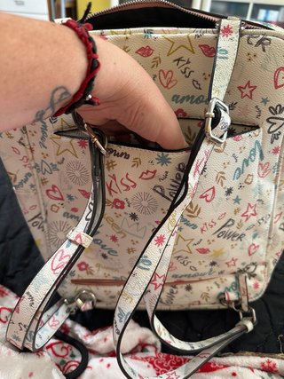 Mochila juvenil romántica con estampado