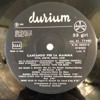 VARIOUS CANTANDO PER LA MAMMA LP 12 33 RPM 1986