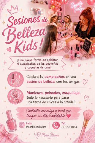 Sesiones de belleza y manicura para niñas