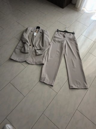 Tailleur donna blazer beige