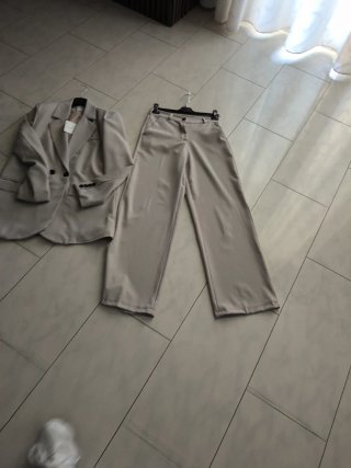 Tailleur donna blazer beige