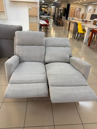 Sofá 2 plazas relax gris claro NUEVO