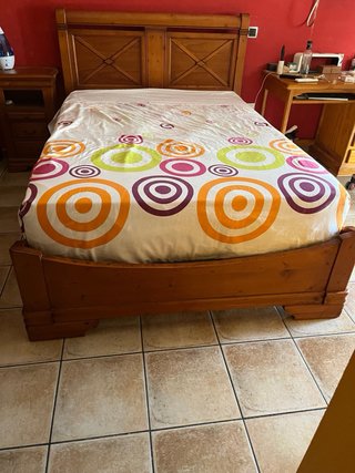 Cama bancada madera maciza 135x190 cm