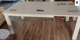 Mesa de comedor de madera 140x90 cm