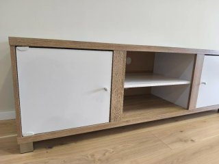 Mueble TV madera y metal
