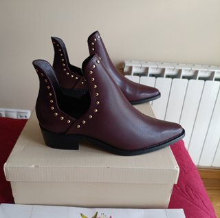 Botines Piel Burdeos Talla 38 de 119.95€