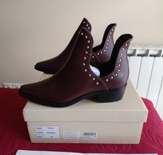 Botines Piel Burdeos Talla 38 de 119.95€
