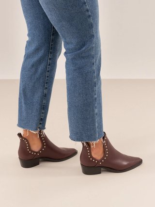 Botines Piel Burdeos Talla 38 de 119.95€