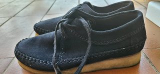 Zapatos de piel negros con cordones Clarks