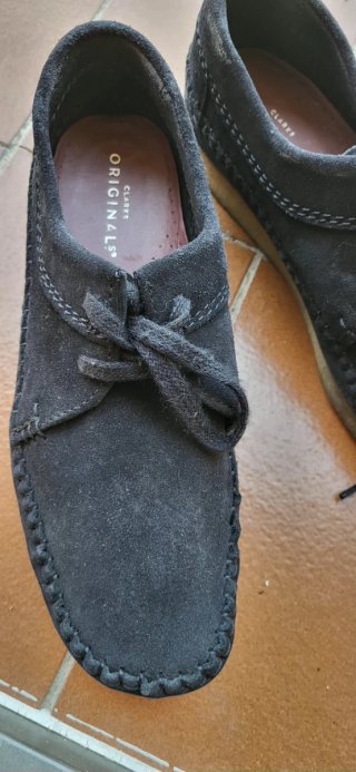 Zapatos de piel negros con cordones Clarks