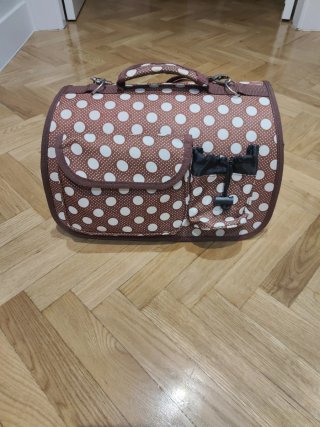 Transportín para conejo lunares