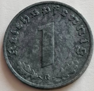WWII 1 Reichspfennig 1943 G
