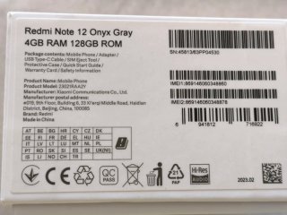 Xiaomi Redmi Note 12 Nero 128GB