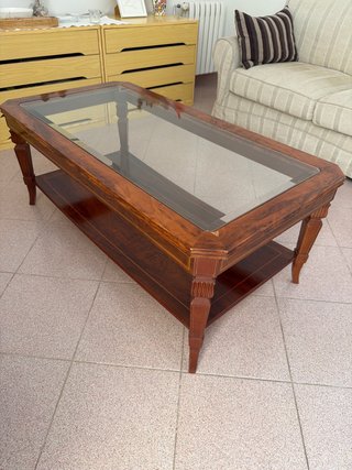 Mesa de centro madera y cristal
