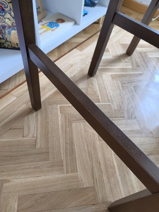 2 Taburetes Altos Madera y Tela Beige ekedalen