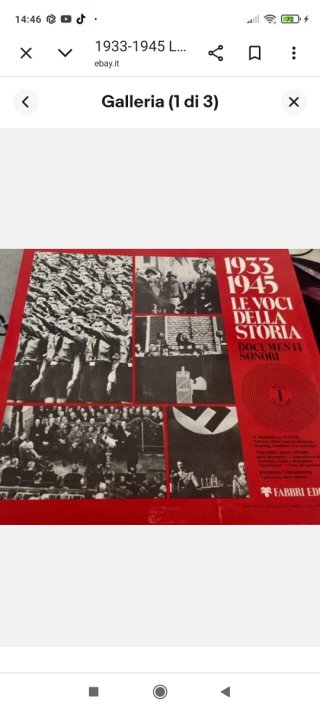 Vinile Raro 1933-1945 Le Voci della Storia