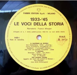 Vinile Raro 1933-1945 Le Voci della Storia