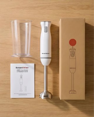 Batidora de mano Bonsenkitchen blanca