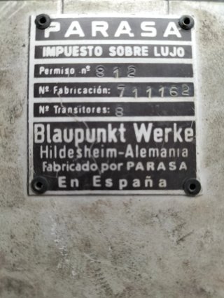 Radio Blaupunkt Vintage Plata y Negro
