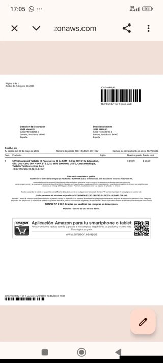 Tablet 10 10GB RAM 64GB ROM Oro