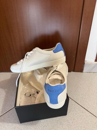 Zapatillas Gucci Ace GG Snake Piel Blancas