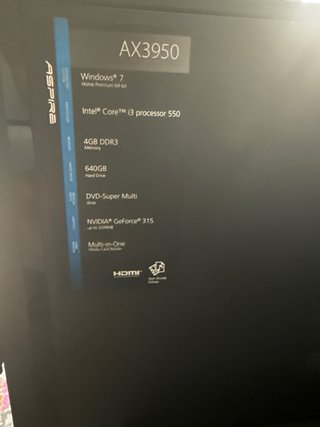 PC Desktop Acer Intel Core i3