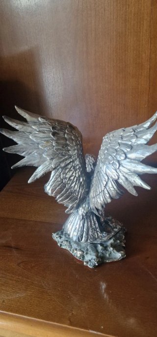 Escultura Águila Chapada Plata R.nico