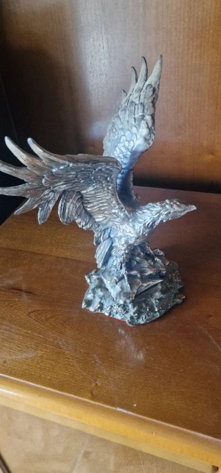 Escultura Águila Chapada Plata R.nico