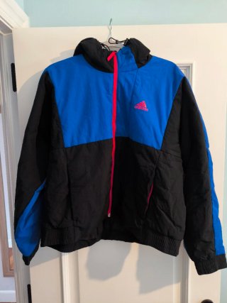 Giubbotto vintage Adidas Blu e Nero
