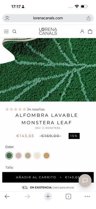 Alfombra Hoja Monstera Lorena Canals